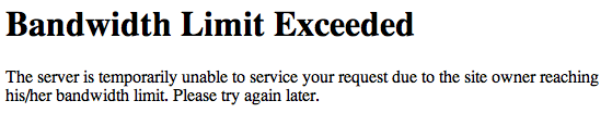 bandwidthexceeded Bandwidth exceeded screenshot