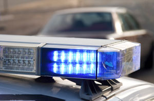 policelight Police stop at a soccer tournament